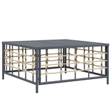 Loungegrupp 5 delar med dynor antracit konstrotting