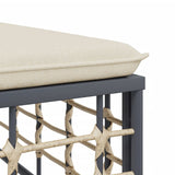 Loungegrupp 5 delar med dynor antracit konstrotting