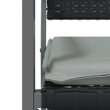 Matgrupp för trädgården med dynor 9 delar konstrotting & stål