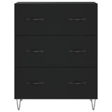 Skåp svart 69,5x34x90 cm konstruerat trä