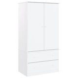 Klädskåp ALTA vit 90x55x170 cm massiv furu