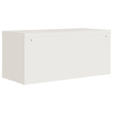 Dokumentskåp vit 90x40x240 cm stål