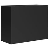Dokumentskåp svart 90x40x110 cm stål