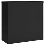 Dokumentskåp svart 90x40x130 cm stål