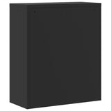 Dokumentskåp svart 90x40x145 cm stål