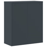 Dokumentskåp antracit 90x40x145 cm stål