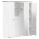 Klädskåp BODO vit 146x53,5x173 cm massiv furu