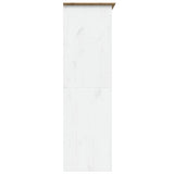 Klädskåp BODO vit och brun 146x53,5x173 cm massiv furu