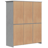 Klädskåp BODO grå 146x53,5x173 cm massiv furu