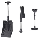Snöspade set 3-i-1 svart aluminium