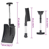 Snöspade set 3-i-1 svart aluminium
