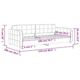 Dagbädd gul 90x200 cm sammet