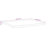 Bordsskiva 80x60x2,5 cm rektangulär massiv akacia rustik kant