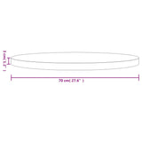 Bordsskiva rund Ø70x3 cm massiv furu