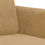 Soffa 2-sits brun 140 cm sammet