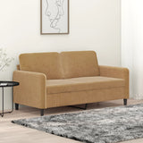 Soffa 2-sits brun 140 cm sammet
