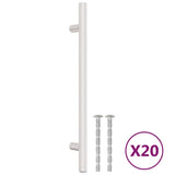 Skåphandtag 20 st silver 160 mm rostfritt stål
