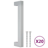 Skåphandtag 20 st silver 128 mm rostfritt stål