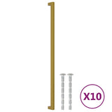 Skåphandtag 10 st guld 480 mm rostfritt stål