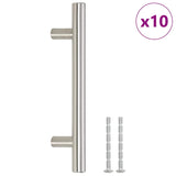 Skåphandtag 10 st silver 96 mm rostfritt stål