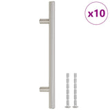 Skåphandtag 10 st silver 160 mm rostfritt stål