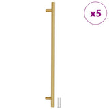 Skåphandtag 5 st guld 480 mm rostfritt stål