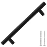 Skåphandtag 10 st svart 128 mm rostfritt stål