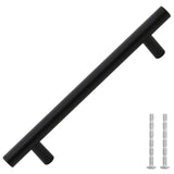 Skåphandtag 10 st svart 160 mm rostfritt stål