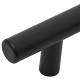 Skåphandtag 10 st svart 160 mm rostfritt stål