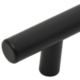 Skåphandtag 5 st svart 192 mm rostfritt stål