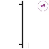 Skåphandtag 5 st svart 480 mm rostfritt stål