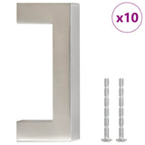Skåphandtag 10 st silver 64 mm rostfritt stål