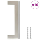 Skåphandtag 10 st silver 96 mm rostfritt stål