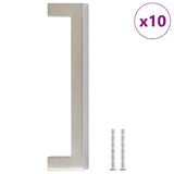 Skåphandtag 10 st silver 128 mm rostfritt stål