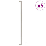 Skåphandtag 5 st silver 480 mm rostfritt stål