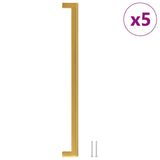 Skåphandtag 5 st guld 320 mm rostfritt stål