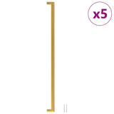 Skåphandtag 5 st guld 480 mm rostfritt stål