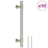 Skåphandtag 10 st silver 128 mm rostfritt stål