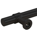 Skåphandtag 5 st svart 224 mm rostfritt stål