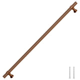 Skåphandtag 5 st brons 320 mm rostfritt stål