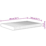 Skummadrass medium mjuk 140x200 cm