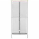 Klädskåp FLORO vit 77x53x171 cm massiv furu