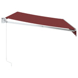 Markis manuellt infällbar vinröd 350x250 cm