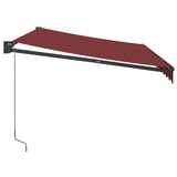 Markis manuellt infällbar vinröd 350x250 cm