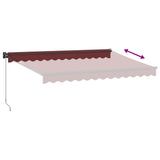 Markis manuellt infällbar vinröd 350x250 cm