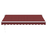 Markis automatiskt infällbar vinröd 350x250 cm