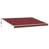 Markis automatiskt infällbar vinröd 450x300 cm