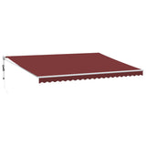Markis automatiskt infällbar vinröd 500x300 cm