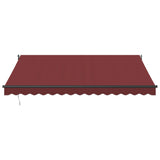 Markis automatiskt infällbar vinröd 400x300 cm