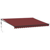 Markis automatiskt infällbar vinröd 450x300 cm